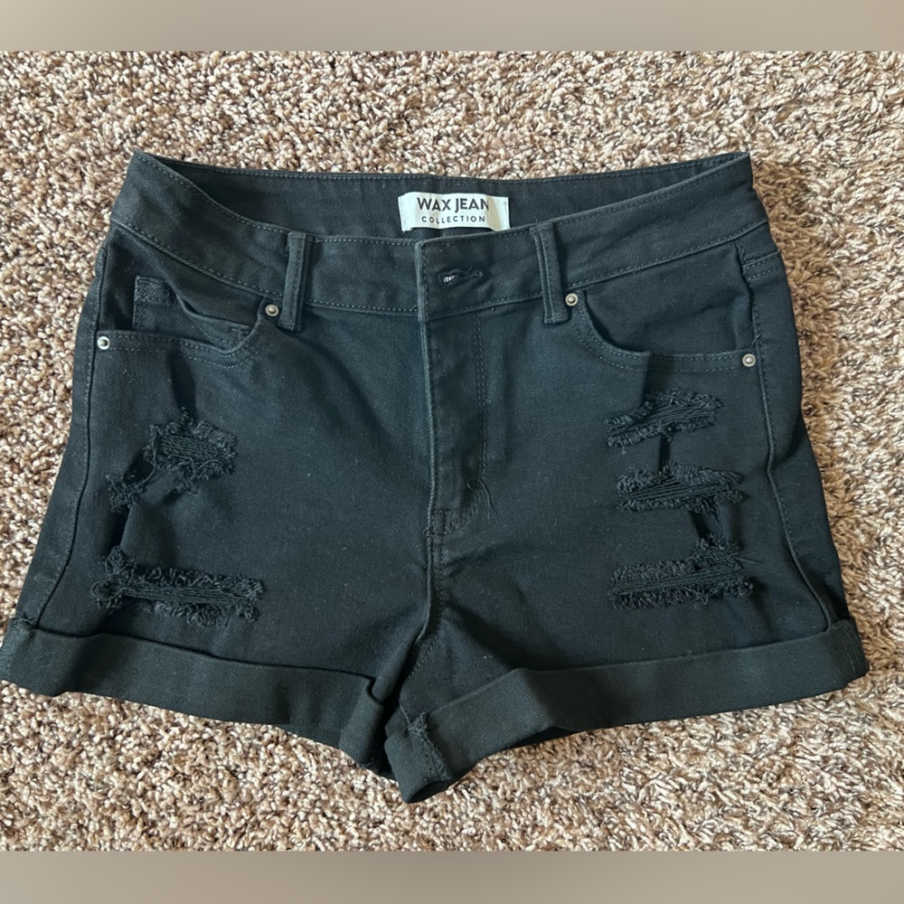 Wax Jean gently used black jean shorts